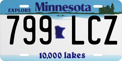 MN license plate 799LCZ