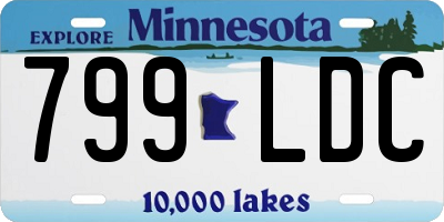 MN license plate 799LDC
