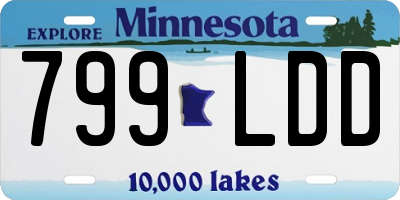MN license plate 799LDD