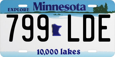 MN license plate 799LDE