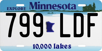 MN license plate 799LDF