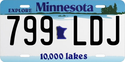 MN license plate 799LDJ