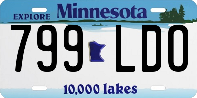 MN license plate 799LDO