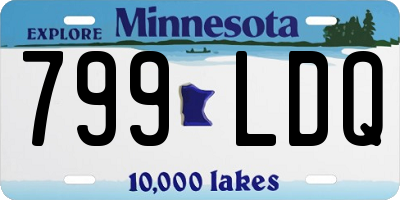 MN license plate 799LDQ