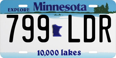 MN license plate 799LDR