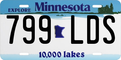 MN license plate 799LDS