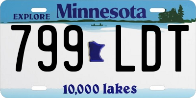 MN license plate 799LDT