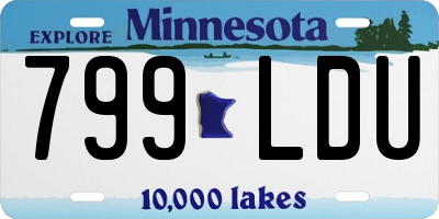 MN license plate 799LDU