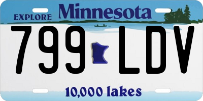 MN license plate 799LDV