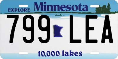 MN license plate 799LEA