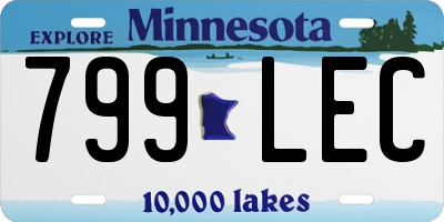 MN license plate 799LEC