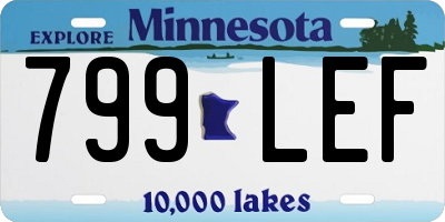 MN license plate 799LEF