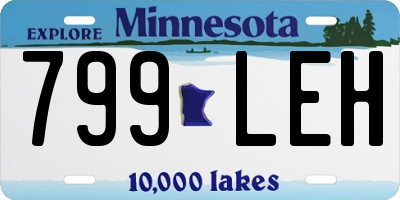 MN license plate 799LEH