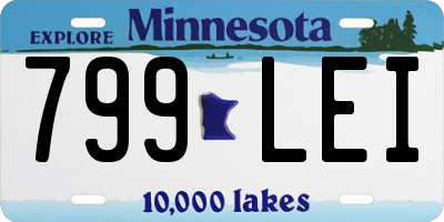 MN license plate 799LEI