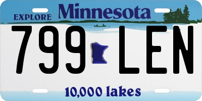 MN license plate 799LEN