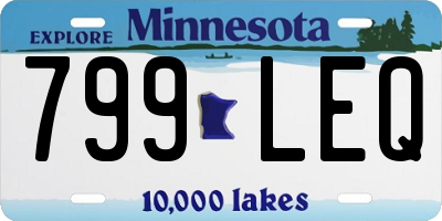 MN license plate 799LEQ
