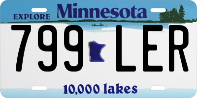 MN license plate 799LER
