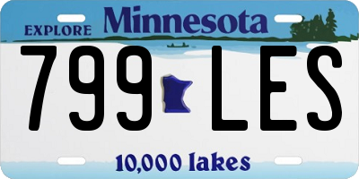 MN license plate 799LES