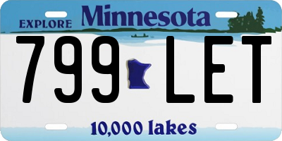 MN license plate 799LET