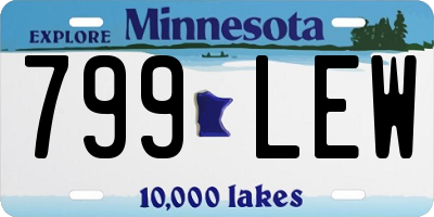 MN license plate 799LEW
