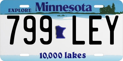 MN license plate 799LEY