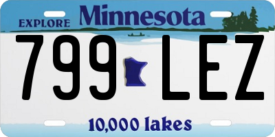 MN license plate 799LEZ