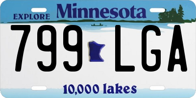 MN license plate 799LGA