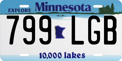 MN license plate 799LGB
