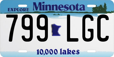 MN license plate 799LGC