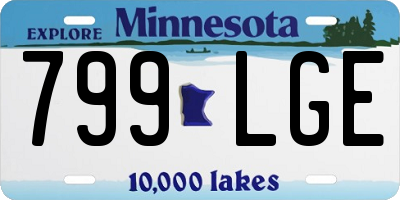 MN license plate 799LGE