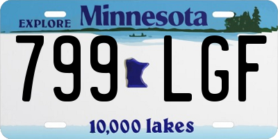 MN license plate 799LGF
