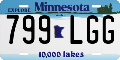 MN license plate 799LGG