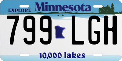 MN license plate 799LGH