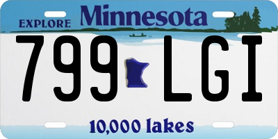 MN license plate 799LGI
