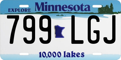 MN license plate 799LGJ