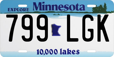 MN license plate 799LGK