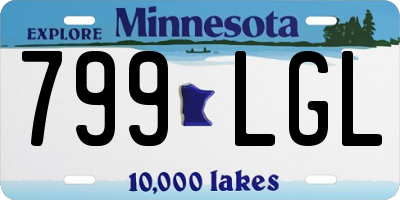 MN license plate 799LGL