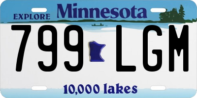 MN license plate 799LGM