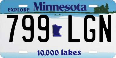 MN license plate 799LGN