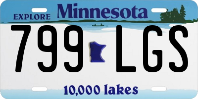 MN license plate 799LGS