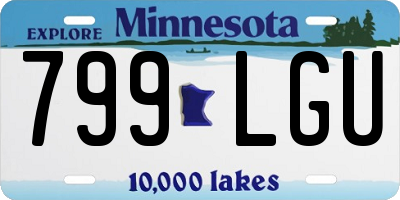MN license plate 799LGU
