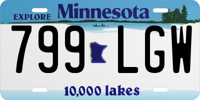 MN license plate 799LGW