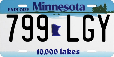 MN license plate 799LGY