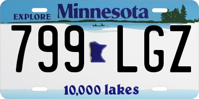 MN license plate 799LGZ