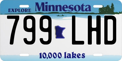 MN license plate 799LHD