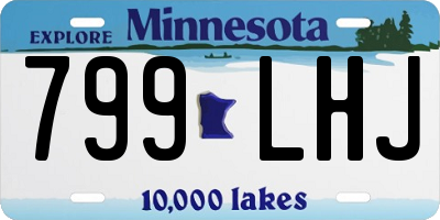 MN license plate 799LHJ