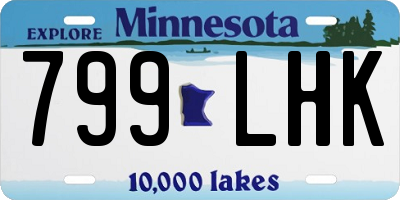 MN license plate 799LHK