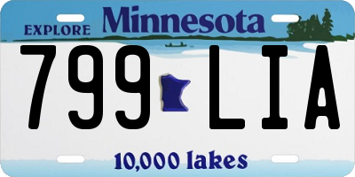 MN license plate 799LIA