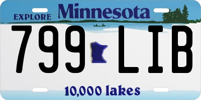 MN license plate 799LIB