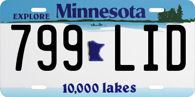 MN license plate 799LID